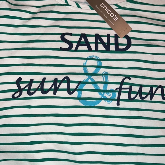 💚Zenergy Sand Sun & Fun 3/4 Sleeve top. Vivid Geen. Size 3 (16-18). NWT - Picture 13 of 13